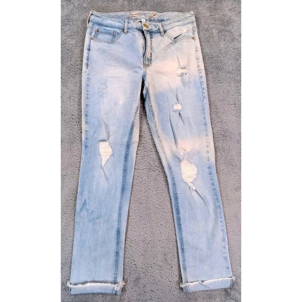 Seven7/Weekend Slim Fit Jeans/Sz 10/Light Wash Distressed/Frayed Cuff/MY15445PT